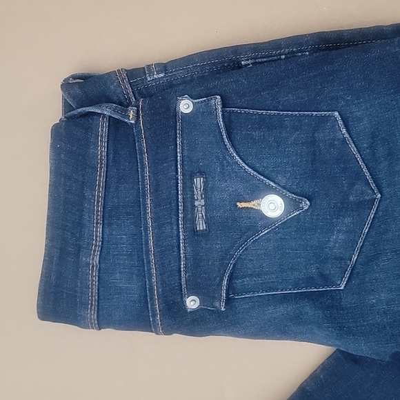 Hudson Jeans Collin Skinny NWOT Size 27 Waist Stretch Los Angeles  Dark Rinse - Picture 2 of 14